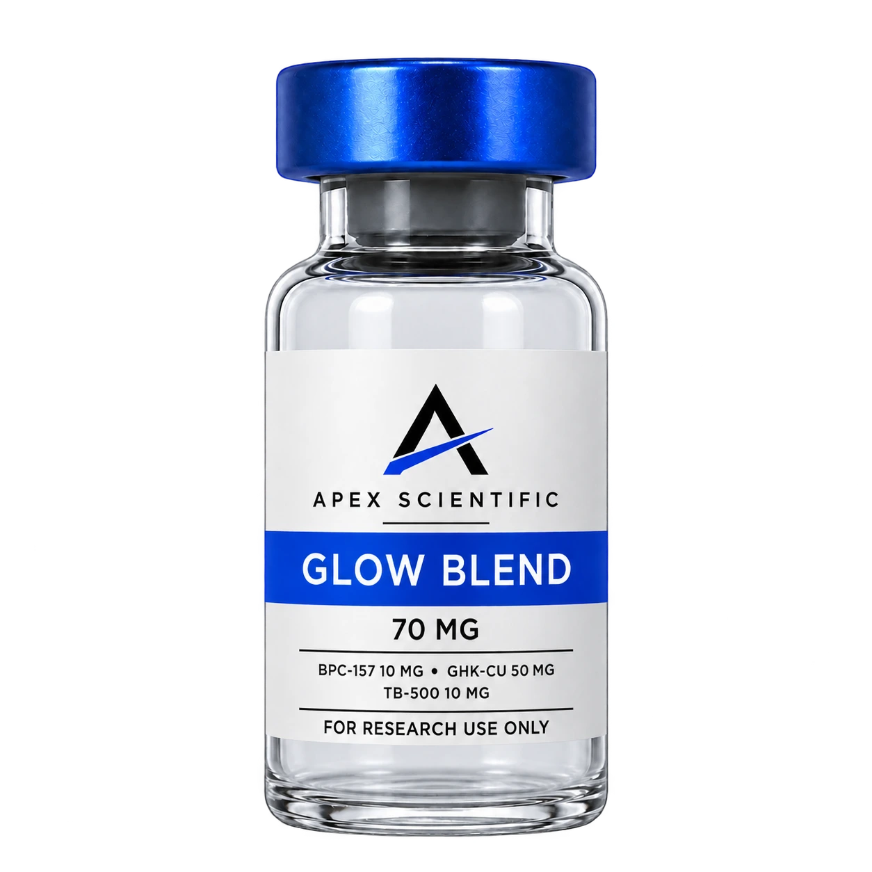Apex Scientific GLOW BLEND labeled research vial